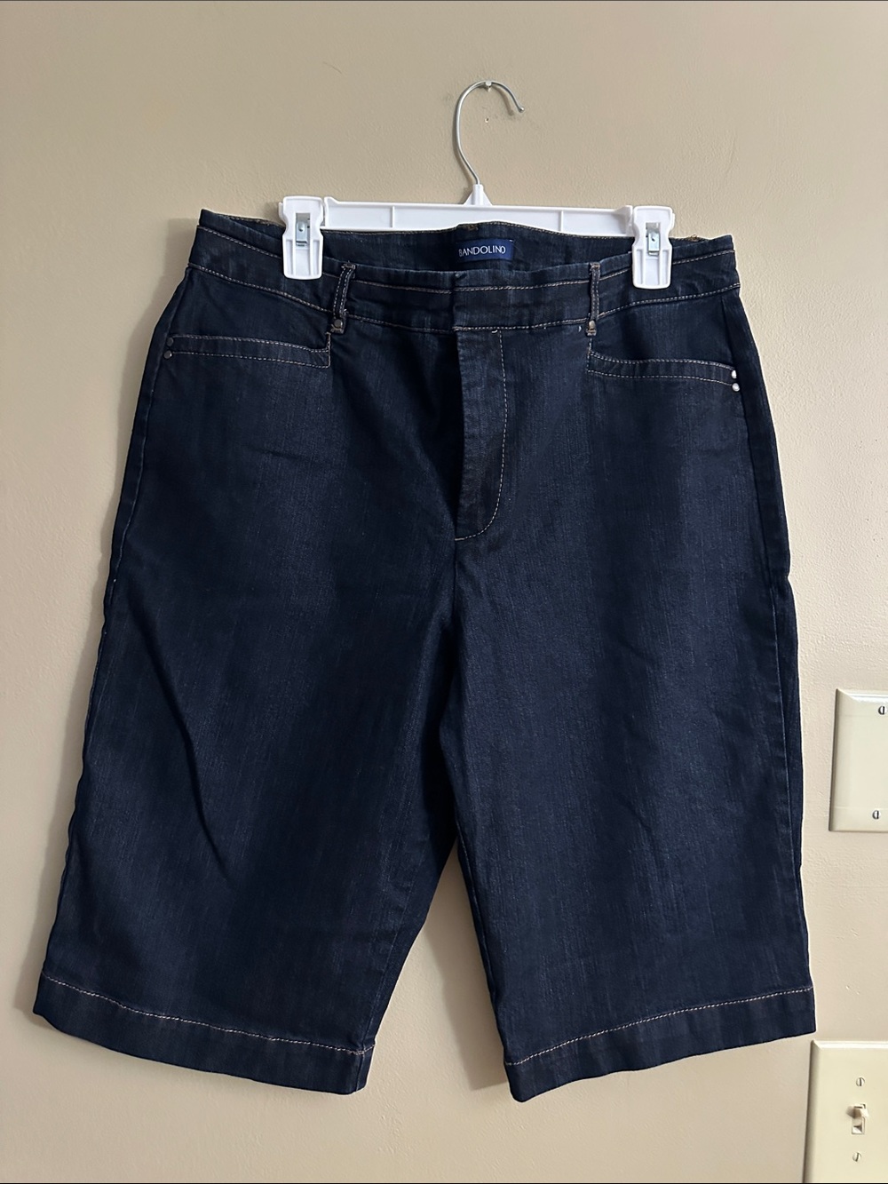 Navy Blue Denim Shorts